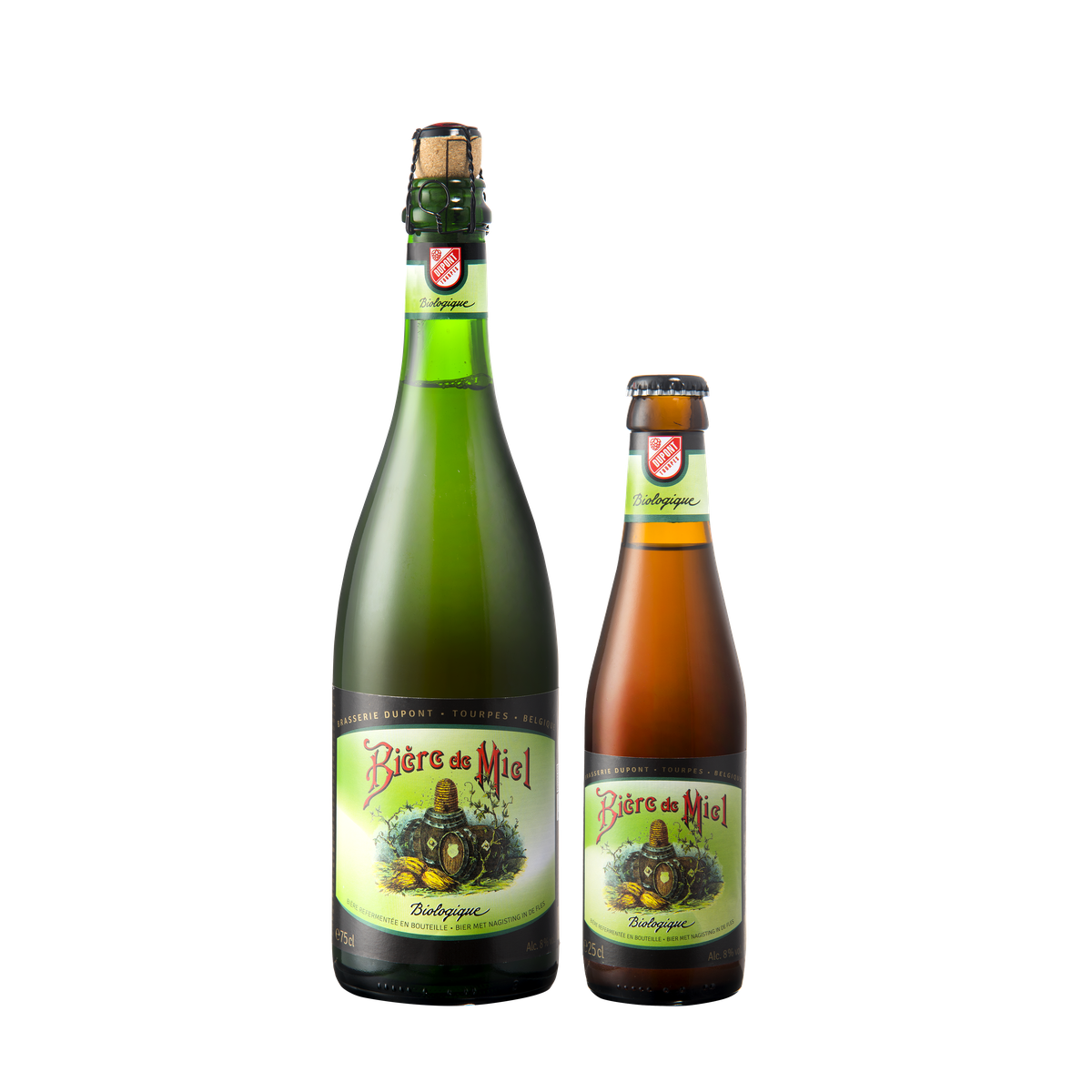 5410702001239 Bière de Miel Bio 33cl - Official HD bottle packshot Dupont Brewery